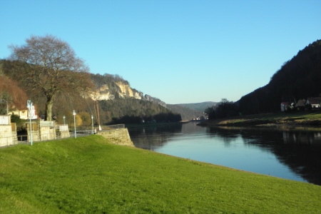 30.12.2013 Blick von Wehlen Richtung Bastei