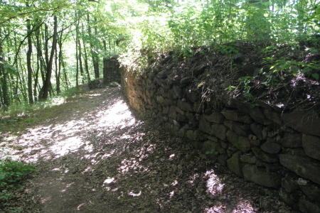 Mauer zum Burghof