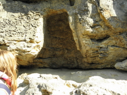 in den Stein gehauene Wächternische