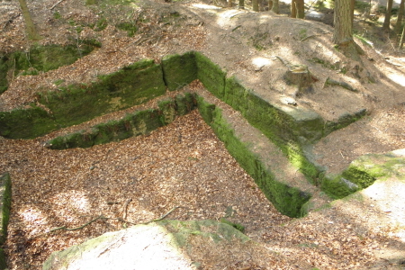 der Bärenfang, eventuell ein Wasserreservoir für die Burg
